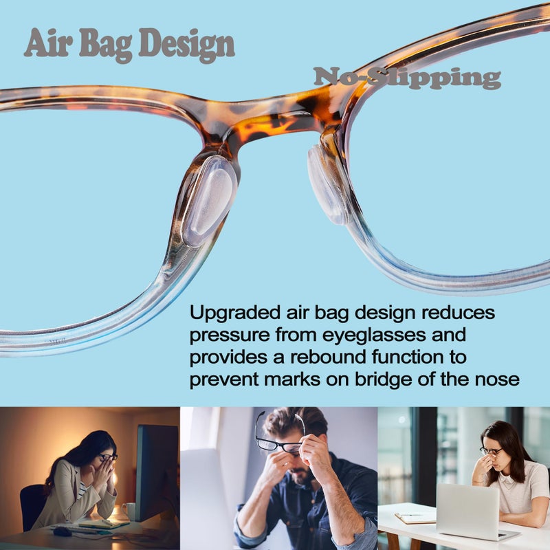 Omnful Eyeglass Nose Pads  2.2Mm Thickness Adhesive Anti Slip Glasses Nose Pad With Air Bag  Comfort Silicone Glasses Grip Cushions For Sunglasses  Eyeglasses & Reading Glasses (5 Pairs  Clear) - Image 2