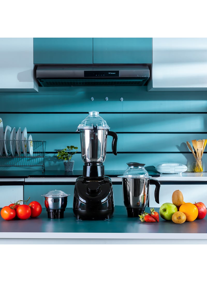 KRYPTON 3-in-1 Mixer Grinder, Full Copper Motor 750 W KNB6188 Black - Image 2