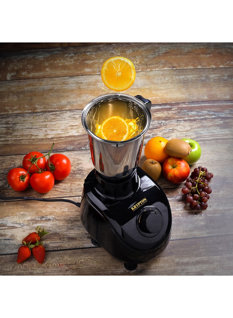 KRYPTON 3-in-1 Mixer Grinder, Full Copper Motor 750 W KNB6188 Black - Image 4