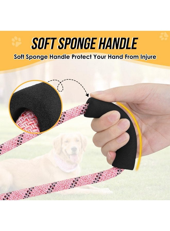 لوكوفي مقود الكلب بدون استخدام اليدين من Lukovee، مقود تدريب الكلاب قابل للتعديل بطول 10 أقدام، مقود نايلون شديد التحمل بسمك 1/2 بوصة بدون سحب للكلاب الكبيرة والمتوسطة، مقود خصر عاكس خالٍ من التشابك للمشي والجري، وردي - Image 3