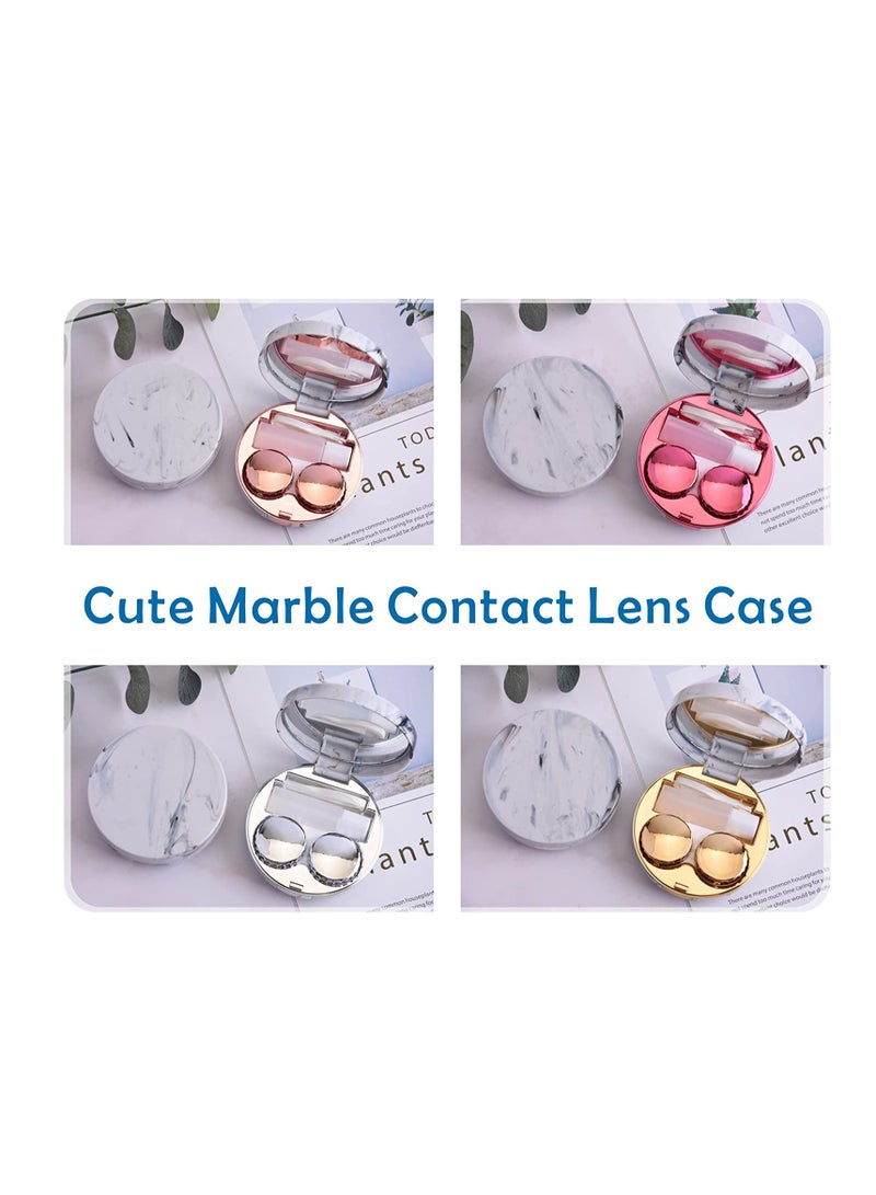 Excefore Contact Lens Case, Contact Lens Travel Kit with Cleaner Washer, Portable Contact Box with Mirror, Contact Lens Travel Case, Portable Contact Lens Container Soak Storage Kit for Travel Home 2 PCS - Image 5