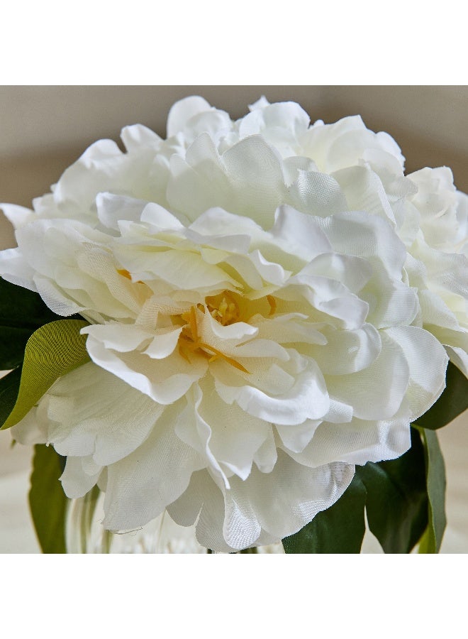 Home Box تنسيق زهور بوني مع وعاء زجاجي - 28x28x18 سم - Image 2