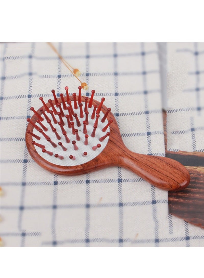 Y&D Hair Brush, Mini Massage Natural Wooden Brush Stimulating Scalp for Women Men Kids, Anti-Static, Dry/Wet To Tangle For All Types - Image 2