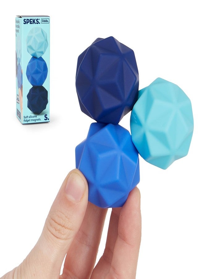 Speks Odds Soft Silicone Fidget Magnets | Silent Stress Relief Toys | Textured Magnetic Balls for Adults & Teens 14+ | Blue - Image 1