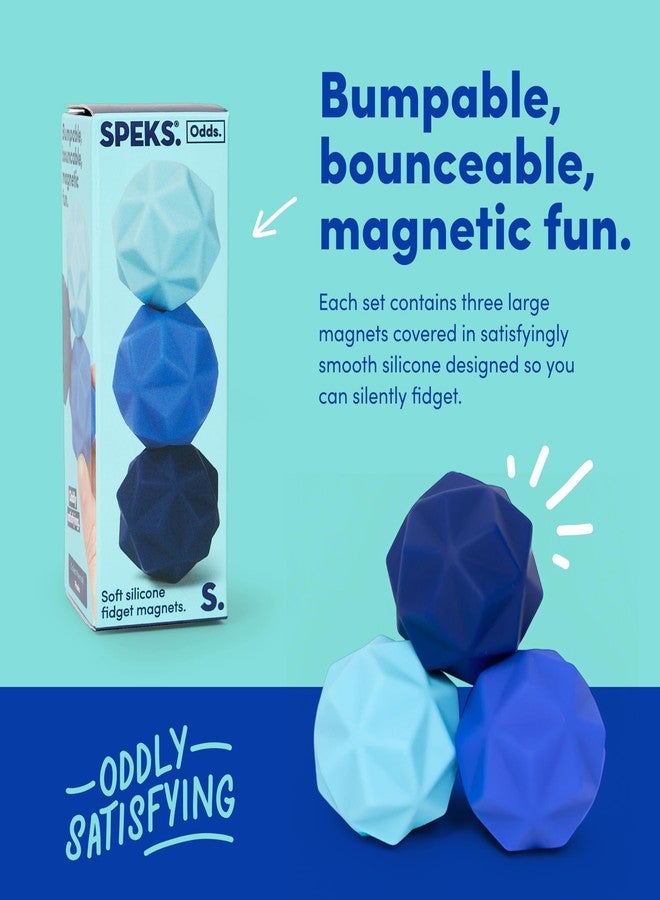 Speks Odds Soft Silicone Fidget Magnets | Silent Stress Relief Toys | Textured Magnetic Balls for Adults & Teens 14+ | Blue - Image 5