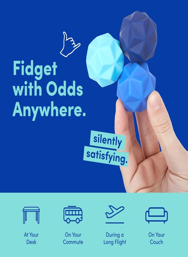 Speks Odds Soft Silicone Fidget Magnets | Silent Stress Relief Toys | Textured Magnetic Balls for Adults & Teens 14+ | Blue - Image 4