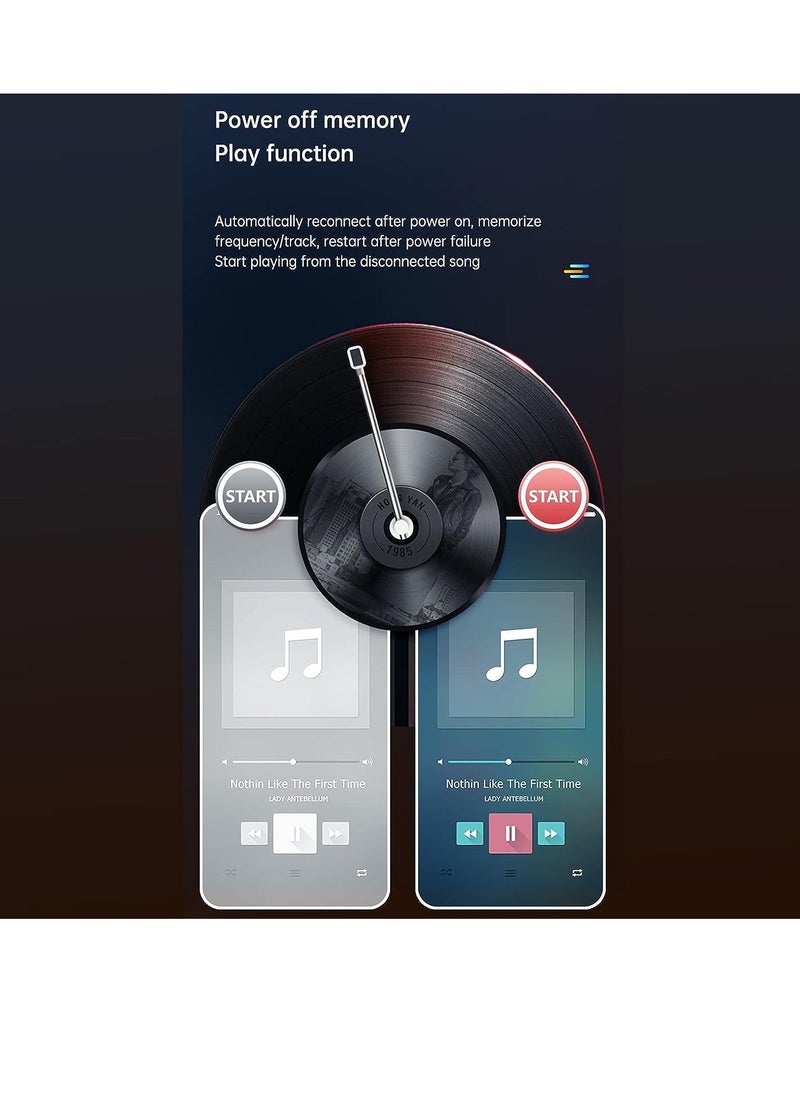 Raxoom Car FM Transmitter,Car Fast Charger Bluetooth 5.0 FM Transmitter QC 3.0 and Type C PD Functional Car Kit 2 USB Ports Support Hands-Free Calls,7Colorful LED Backlit,Support U Disk & TF Card (Black) - Image 3