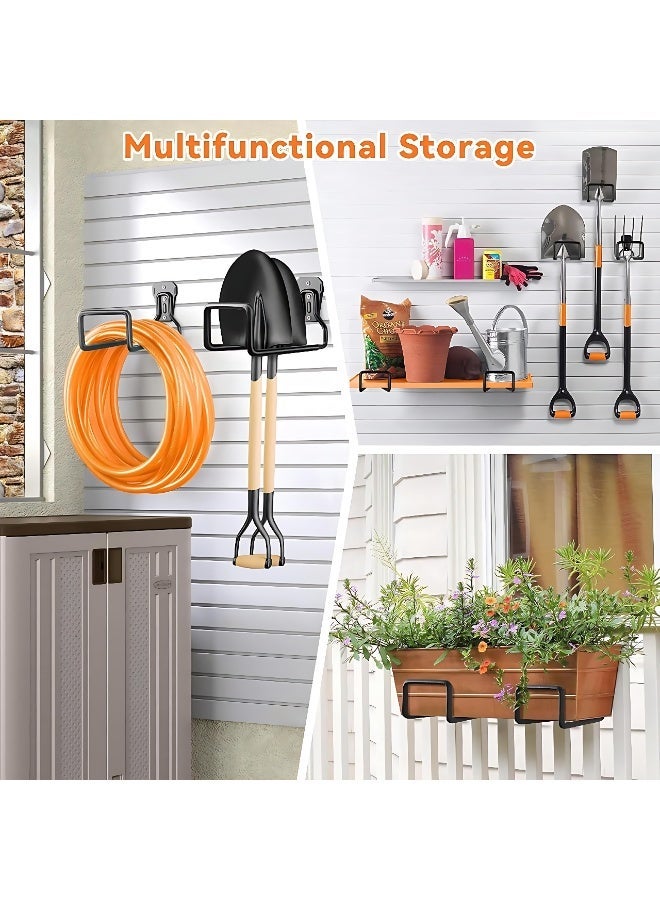 ALMiHomi 2pcs Heavy Duty Garden Hose Holder Wall Mount – Rustproof Metal Hose Hanger for Outdoor Water Hose, Garage Storage, Extension Cords, Tools – Easy Install & Space Saving - Image 4