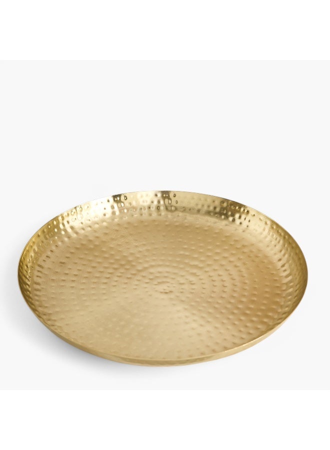 Home Box Avya Metal Hammered Round Tray - 35x35x4 cm - Image 5