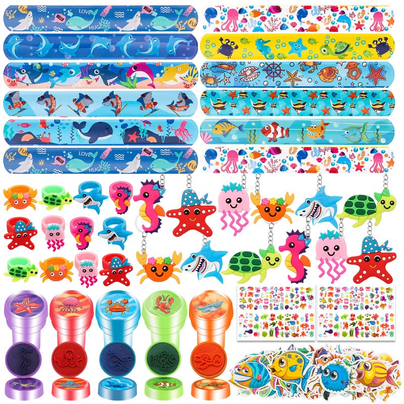 Moncinday 88Pcs Under the Sea Party Favors for Kids Ocean Sea Animals Themed Party Supplies for Boys Girls Cute Sea Animal Party Favors for Birthday Party Supplies School Rewards Prize for Kids - Image 2