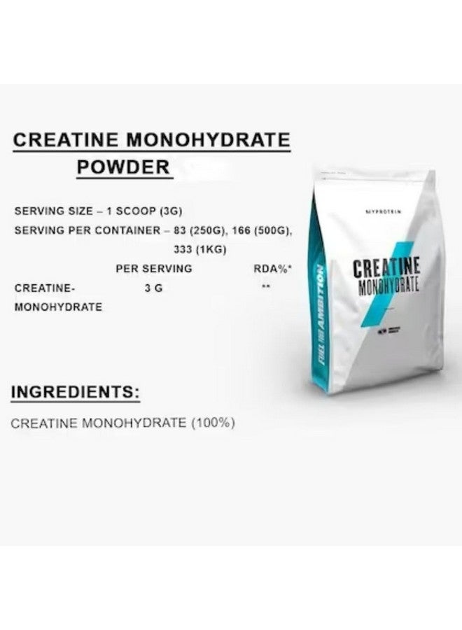 Myprotein Unflavored Creatine Monohydrate 1.1 Lbs Post/Pre Workout Supplement Powder For All Sports And Exercises Gluten Free Vegan 100 Servings - Image 2