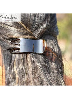 Parcelona French Simply Bear Paw Tortoise Shell Celluloid Medium Side Slide In Jaw Yoga Hair Claw Clip For Fine Hair  - Image 3