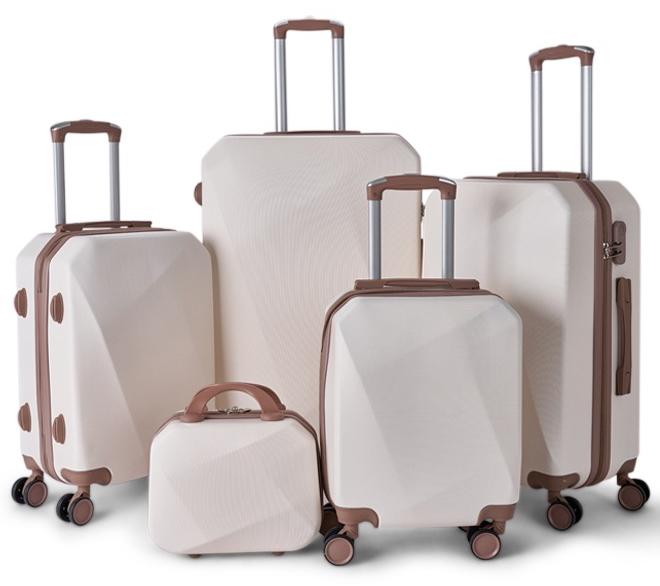 ليمرا طقم شنط سفر مكون من 5 حقائب بيج/ذهبي - Image 1