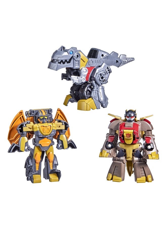 TRANSFORMERS - Dinobot Adventures Dinobot Squad Grimlock Dinobot Snarl And Predaking 3Pack Converting Figures 4.5Inch Toys Ages 3 And Up - Image 1
