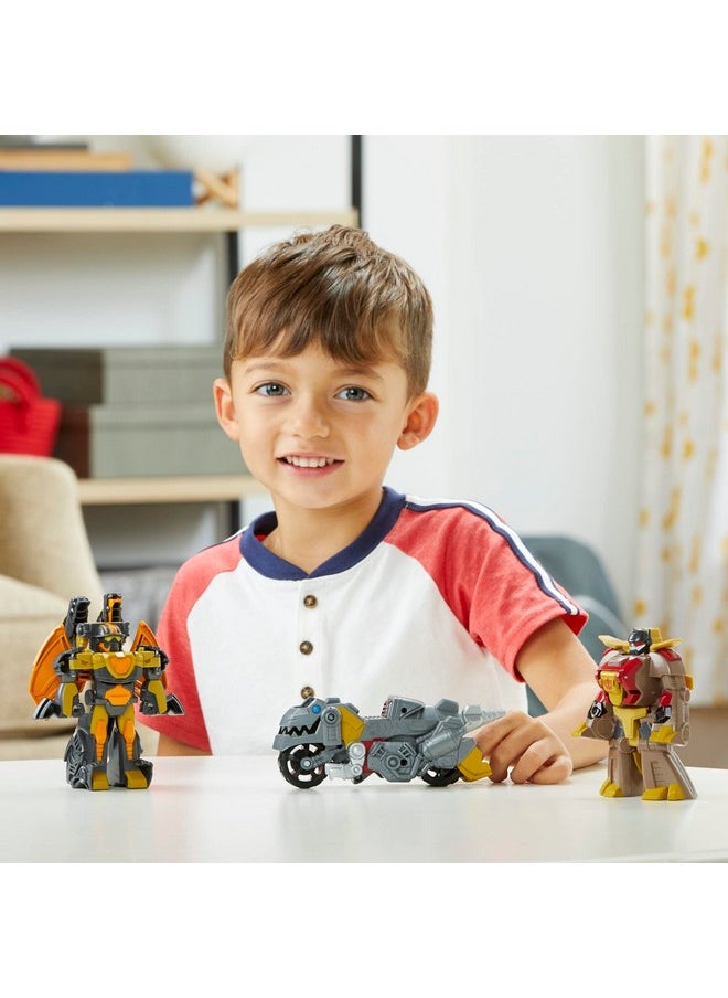 TRANSFORMERS - Dinobot Adventures Dinobot Squad Grimlock Dinobot Snarl And Predaking 3Pack Converting Figures 4.5Inch Toys Ages 3 And Up - Image 1