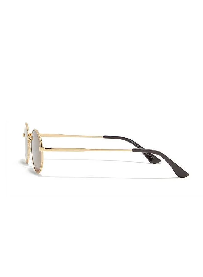 Blackout BlackOut BASE Unisex Oval Sunglasses with UV400 Protection - Gold and Blue