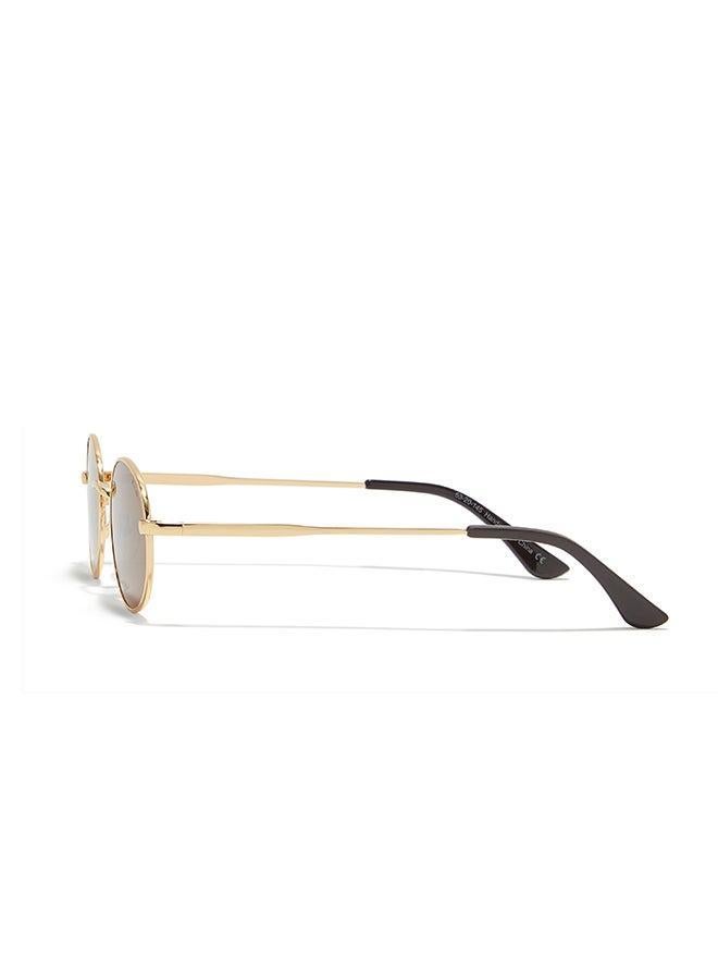 بلاك أوت بلاك آوت بيس نظارات شمسية بيضاوية للجنسين مع حماية من الأشعة فوق البنفسجية أربعمائة - ذهبي وأزرق - Image 2