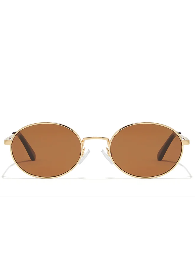 Blackout BlackOut BASE Unisex Oval Sunglasses with UV400 Protection - Gold and Blue