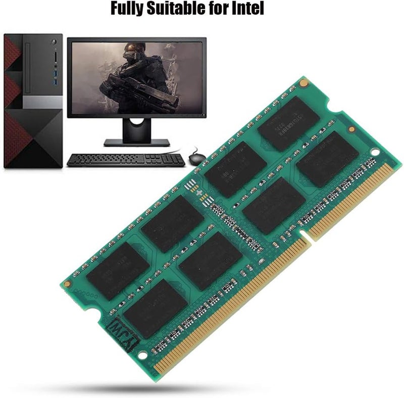 ذاكرة DDR3 سعة 4 جيجابايت بتردد 1333 ميجاهرتز لأجهزة الكمبيوتر المحمولة، ذاكرة DDR3 للأجهزة المحمولة، وحدة 204 دبوس PC3-10600 مع دعم التوصيل والتشغيل، ذاكرة نقل بيانات سريعة للألعاب و - Image 3