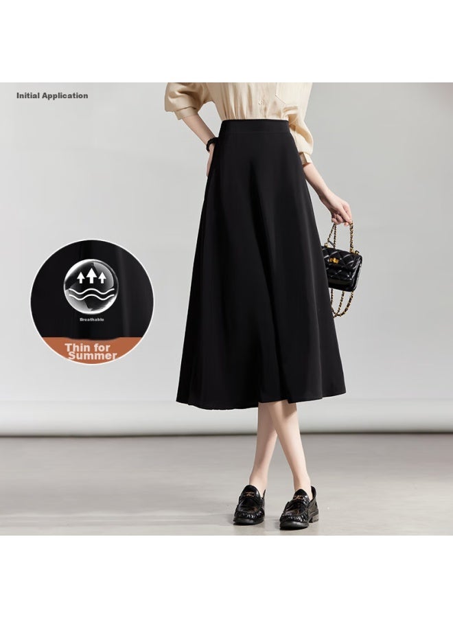 First Application Chushen High-waisted A-line Summer Lightweight Skirt For Women, Draping Professional Casual Chiffon Umbrella Skirt, Flared Skirt S132b1290 - Image 1