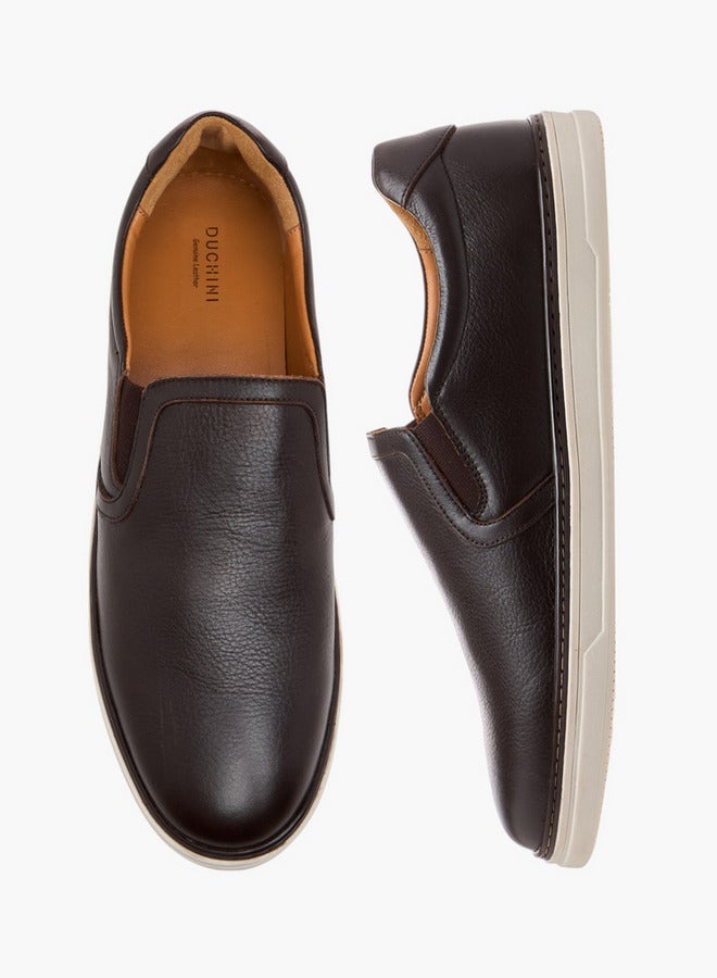DUCHINI Men's Textured Slip-On Loafers - Image 2