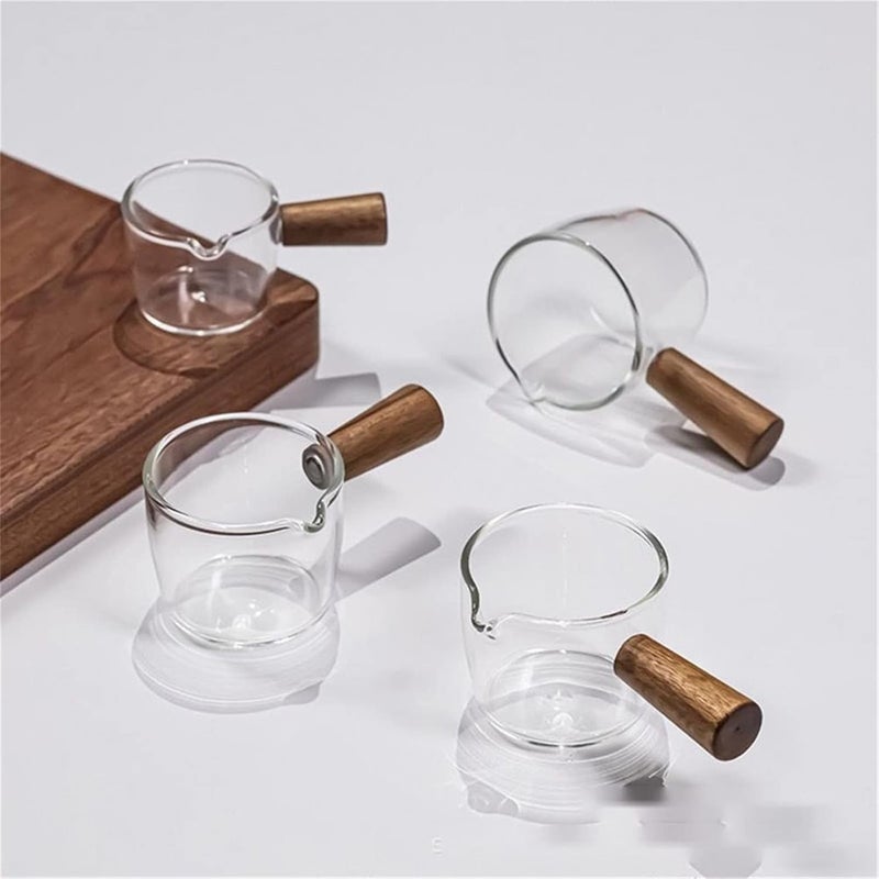 Mini Glass Pot with Wooden Handle – Heat-Resistant Pot for Coffee, Milk, Sauce, and Kitchen Use – Compact & Elegant Design - Image 5