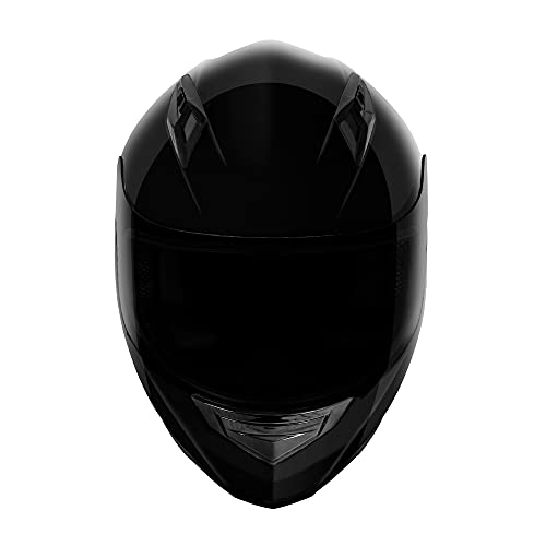 VCAN VX Lightweight Full Face Motorcycle Street Bike Helmet with Extra Tinted Visor DOT Approved (Gloss Black, Medium) - Image 4