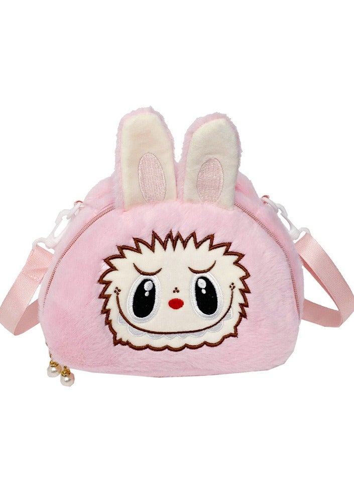 LABUBU Labubu Crossbody Bag Cartoon Backpack Doll Change Plush Bag Backpack 