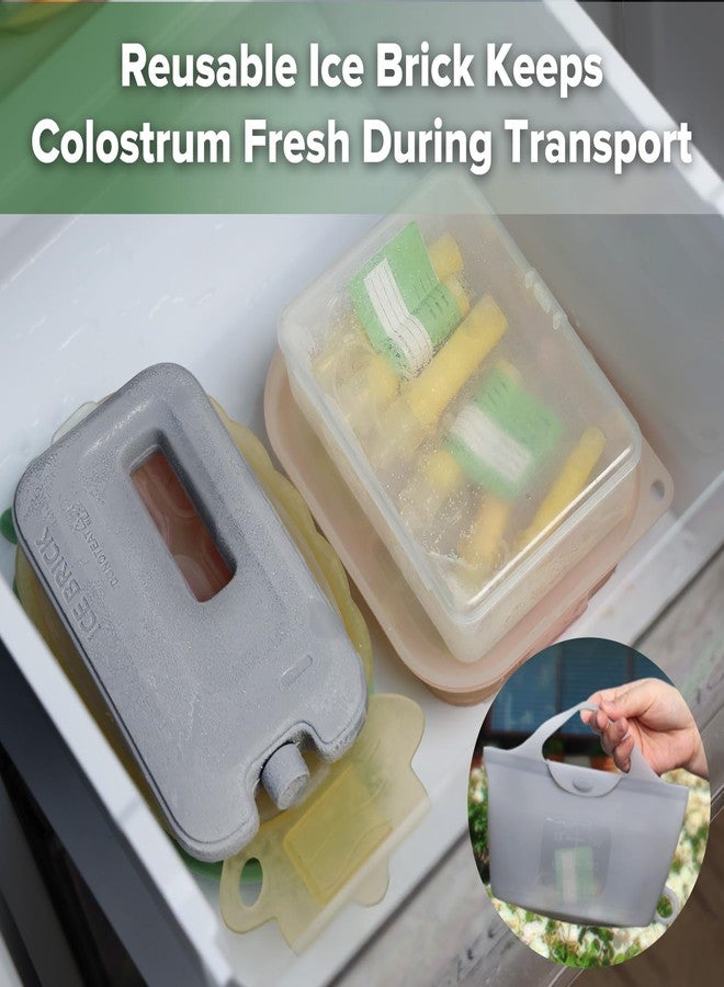 haakaa Colostrum Feeding Essentials Pack - Colostrum Collector Kit +Silicone Microwave Steam Sterilizer Bag 750ml + Reusable Ice Packs for Cooler - Image 2