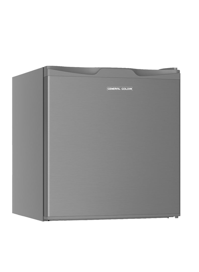 General Goldin 48 Lt 1.7 CuFt Steel Color Mini Refrigerator, Noiseless, Energy Saving, Freezer Storage - Image 1