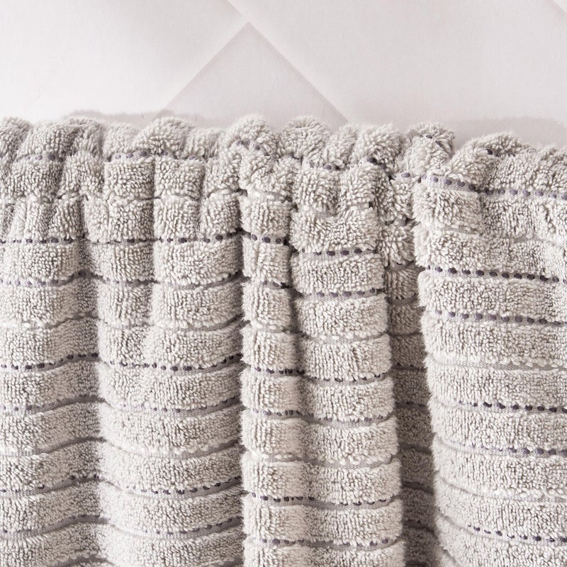Home Centre Pack of 2-SS24-100% Cotton Zero Twist Bath Towel - 70CM X 1.5M - Grey - Image 4