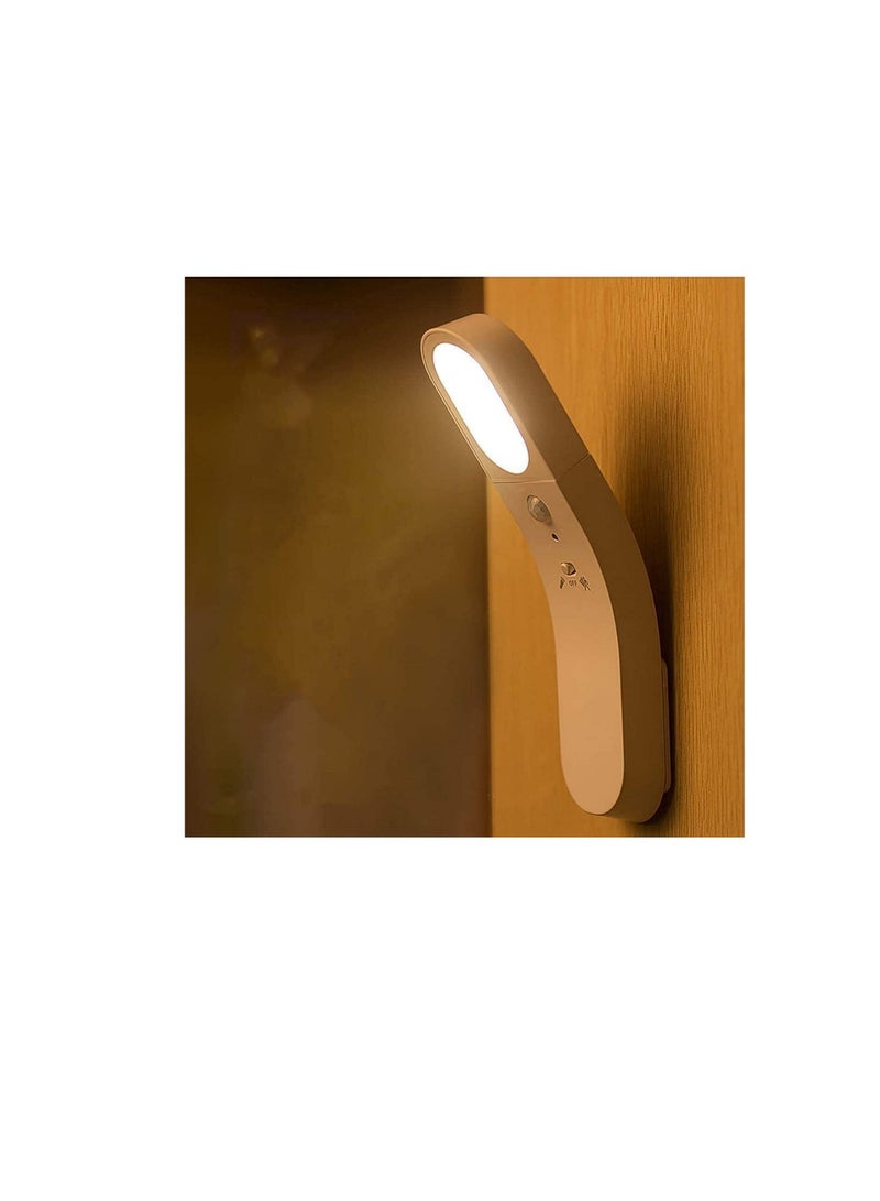 ضوء ليلي بمستشعر حركة الكربون الأزرق ، أضواء LED قابلة للدوران USB قابلة لإعادة الشحن مصباح بجانب السرير مصباح يدوي لاسلكي يعمل بالبطارية عصا مصباح جداري في أي مكان لدرج غرفة النوم وما إلى ذلك. - Image 1
