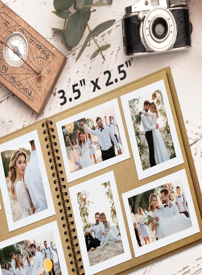 Yopih 7x7 Inch DIY Scrapbook Photo Album, Hardcover Kraft Paper Acid-Free, 20 Sheets (40 Pages), Lay Flat & Cover Customizable Memory Book for Weddings Anniversaries Guest Book Baby Family Travel - Image 4