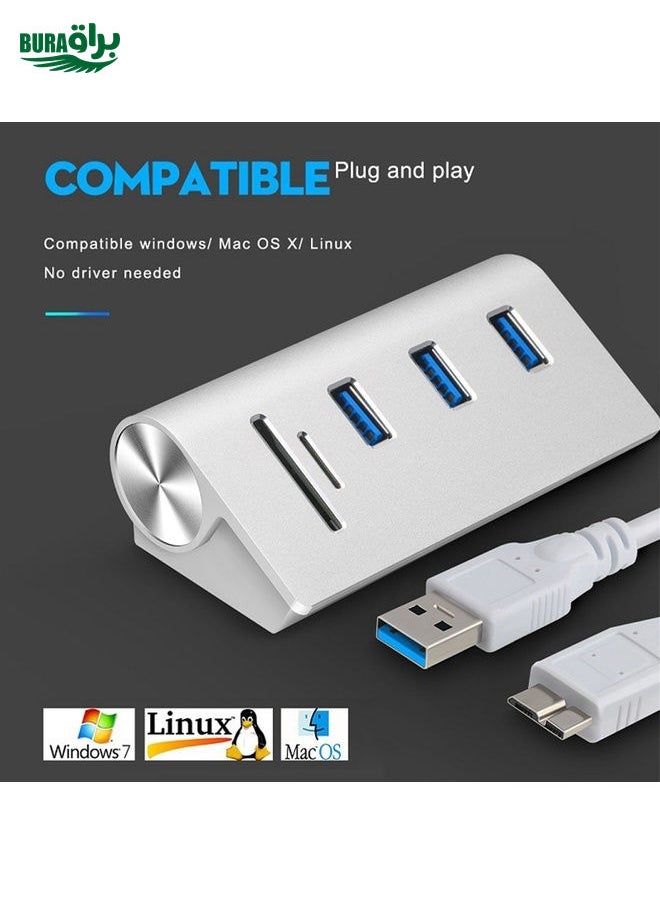 Rocketek HUB-3PC2 High Speed USB 3.0 Splitter HUB Adapter (White)