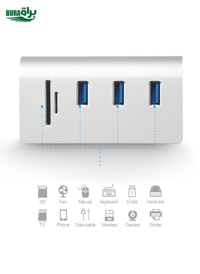 Rocketek HUB-3PC2 High Speed USB 3.0 Splitter HUB Adapter (White)