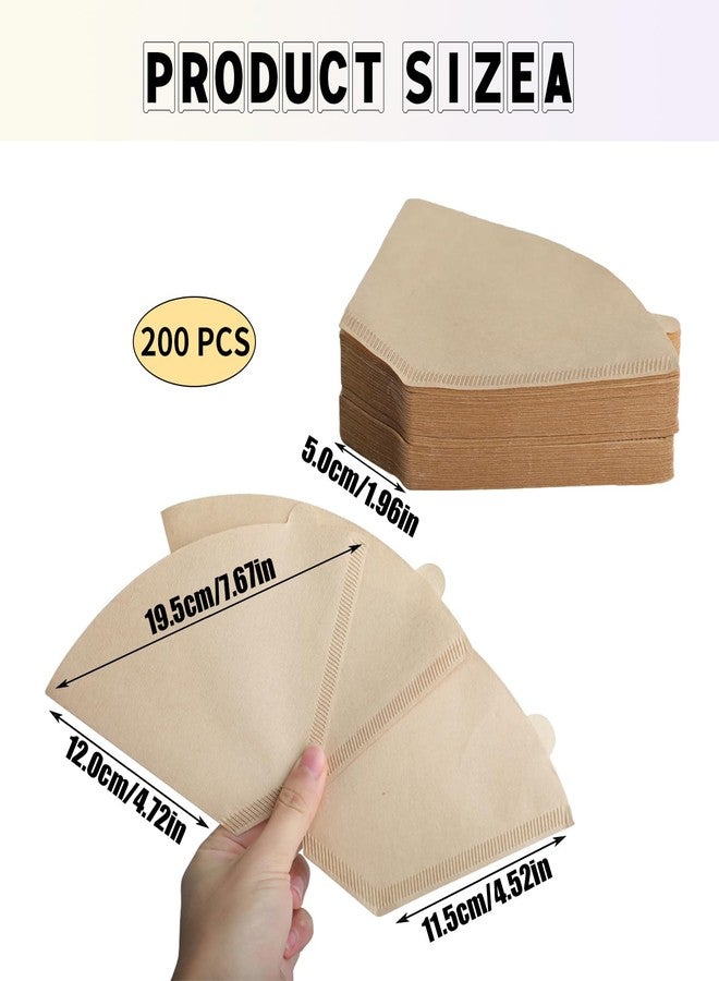 Motroce 200 Pcs #4 Cone Coffee Filter, Disposable Natural Paper Filters 8-12 cup, Recyclable & Smoother Flavor Food-Grade Wood Pulp Reduce Environmental Impact(U104) - Image 2