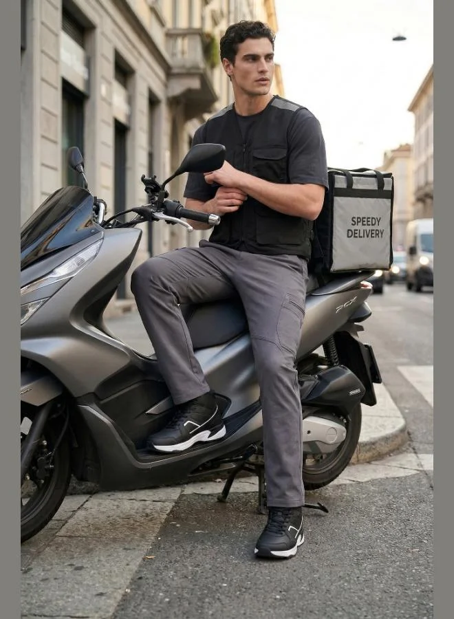 بوراتي Buratti Regular Fit Normal Waist Straight Leg Trekking and Cargo Pants Men's PANTS 693158