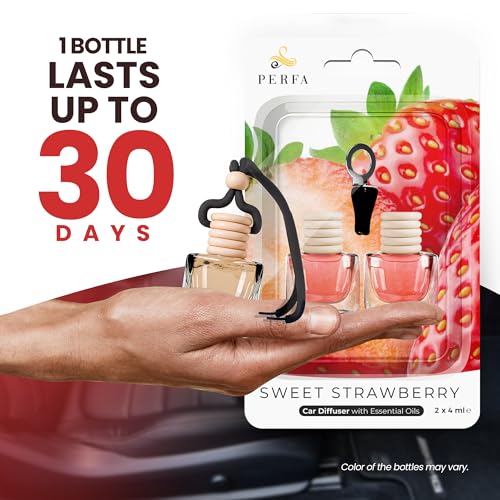 Perfa Strawberry Vanilla Car Air Freshener | Hanging Car Freshener with Vent Clip | Long Lasting, Slow-Release Aroma Technology, Adjustable Scent Intensity | Scented Automotive Accessories by Perfa - Image 5