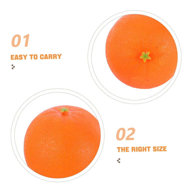 Realistic Artificial Orange Decor 6 Piece Set For Home Kitchen Display And Photo Props - Image 4