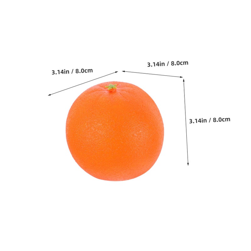 Realistic Artificial Orange Decor 6 Piece Set For Home Kitchen Display And Photo Props - Image 3