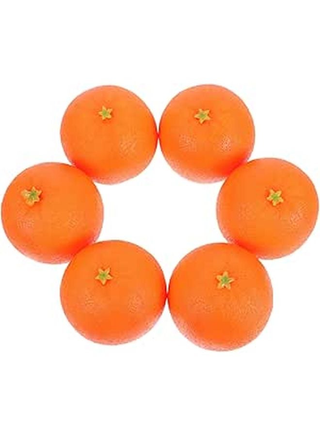 Realistic Artificial Orange Decor 6 Piece Set For Home Kitchen Display And Photo Props - Image 1