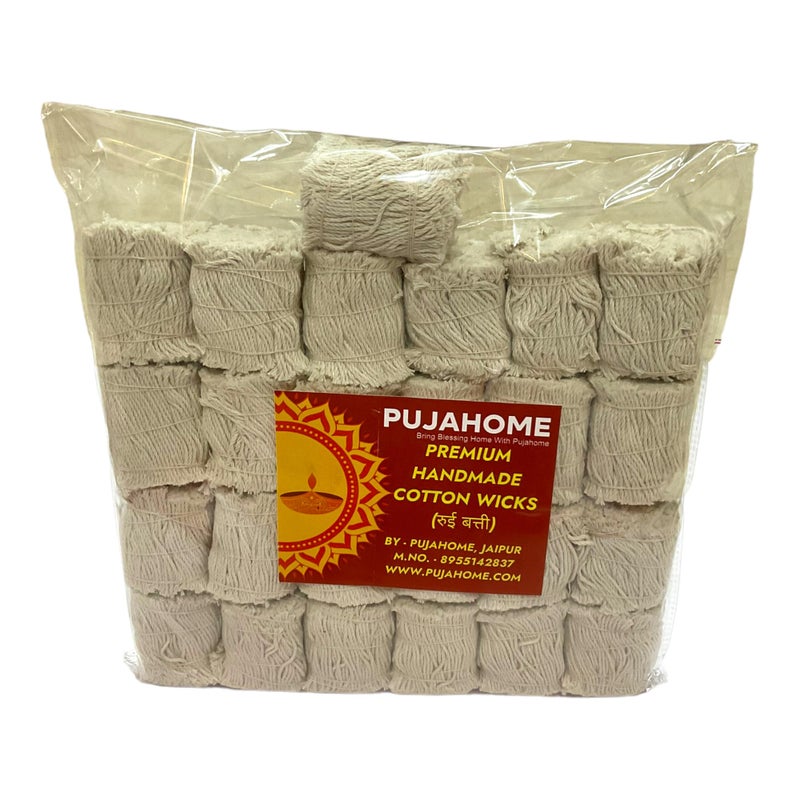 Pujahome Twisted Triple Thread Cotton Wicks | 1.25 Lakh Long Diya Batti for Pooja & Deepak | Long-Burning Wicks for Prayer, Festivals & Temple Use | Quality Handmade Puja Wicks - Image 5