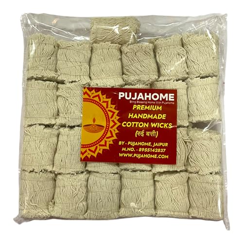 Pujahome Twisted Triple Thread Cotton Wicks | 1.25 Lakh Long Diya Batti for Pooja & Deepak | Long-Burning Wicks for Prayer, Festivals & Temple Use | Quality Handmade Puja Wicks - Image 4