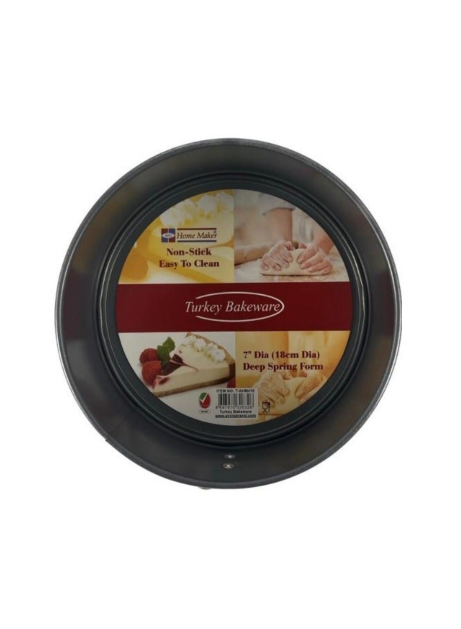 Homemaker Non-stick Deep Springform Pan, 18cm x 8cm, Black - Image 3