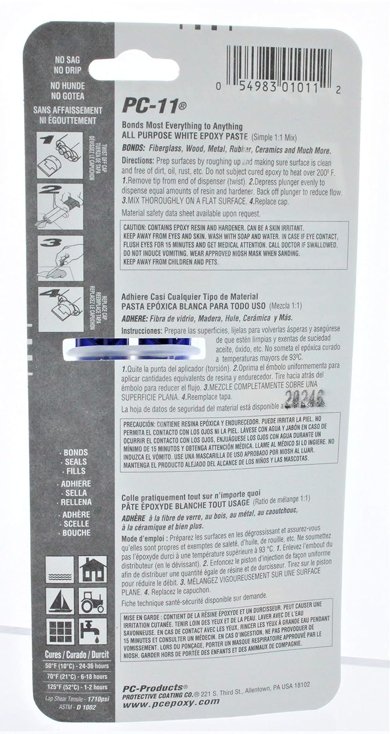 Protective Coating PC-11 All Purpose White Epoxy Paste - Marine Grade Adhesive - Image 3