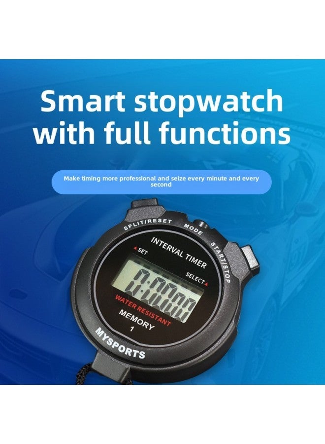 Generic Stopwatch Professional Track And Field Sports Teacher Coach Student Training Electronic Running Timer Special For Competition-Display Accuracy:XJ-011 Black - Image 3