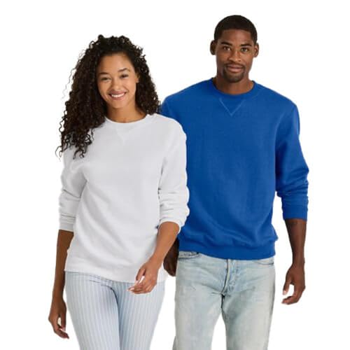Soffe Mens Crew Neck Sweatshirt, Royal, X-Large - Image 4