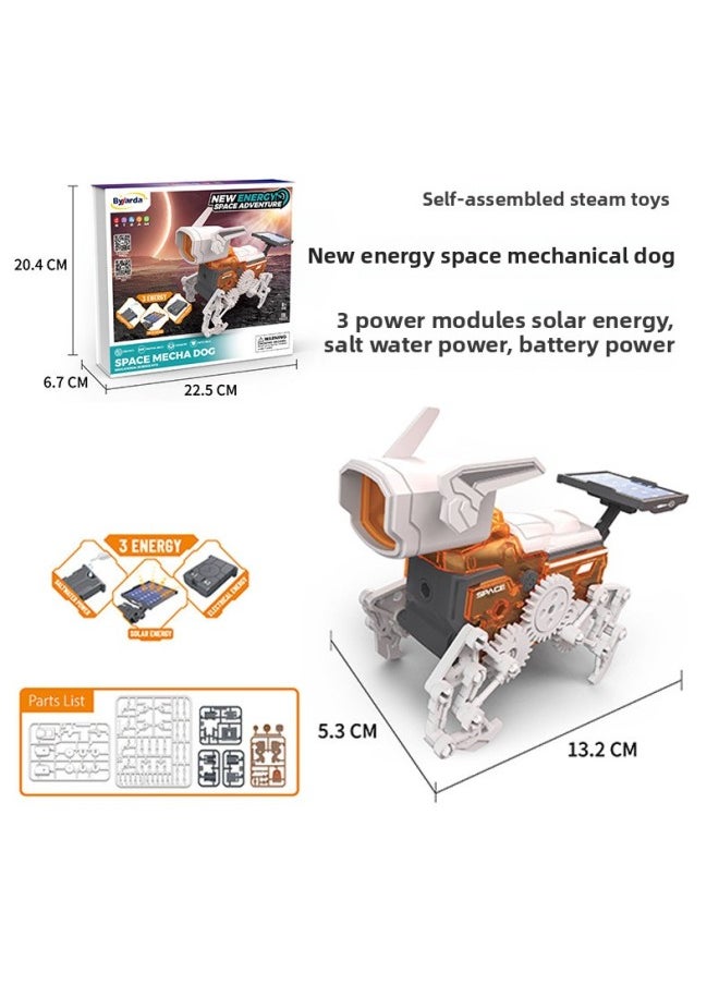 STEAM Assembled Science And Education Solar Toy Engineering Vehicle Salt Water Mechanical Power Student Science And Technology Small Production-Specifications:3 Power Modes [space Walker] [45pcs]