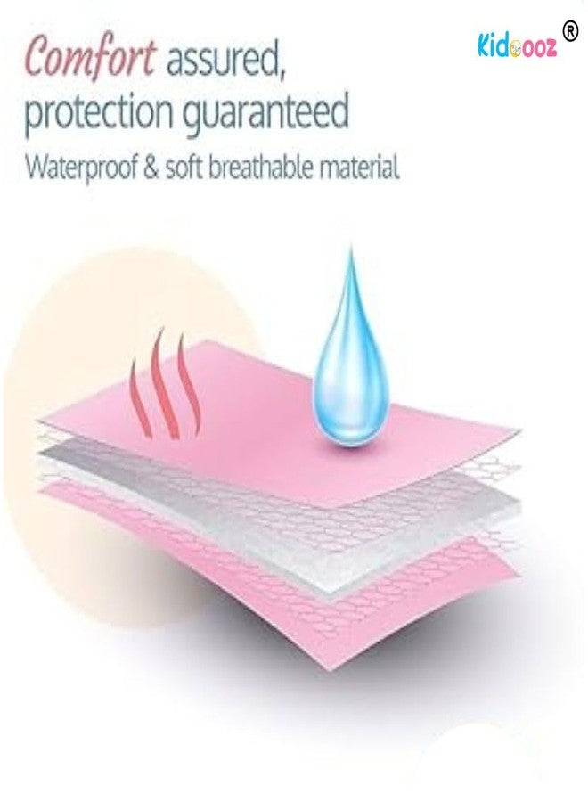 Kidoooz Anti-Piling Fleece Extra Absorbent Instant Dry Sheet for Baby, Baby Bed Protector, Waterproof Sheet (1, Pink, Large) - Image 4