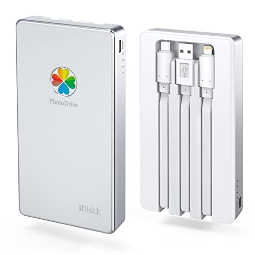 iDiskk 4TB MFi Certified External Hard Drive for iPhone iPad Android PhoneiPhone Hard Disk for MacBookWindowsPC Memory Storage Photo Stick to auto Backup PhotosVideosFiles Metal - Image 1